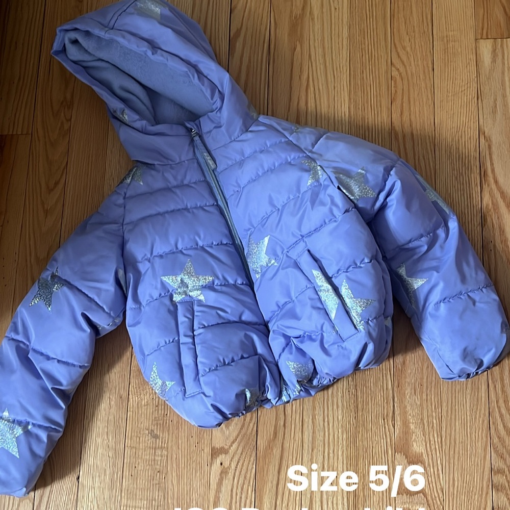 Rothschild Blue Quilted Puffer Coat with Hood